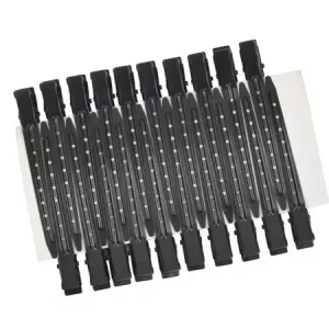 Kit 12 Bico de Pato Presilha de Metal Barbeiro Cabelereiro Profissional